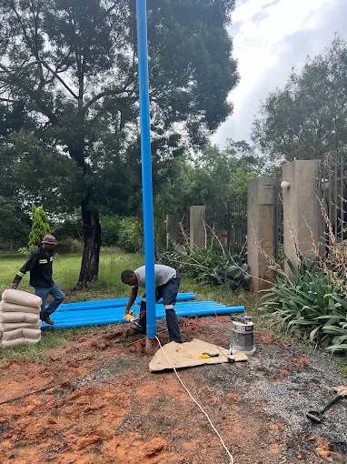Borehole casing installation by our technicians