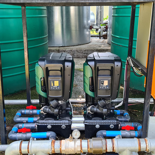 Borehole pump, tank and pipes installed by Borehole Pros